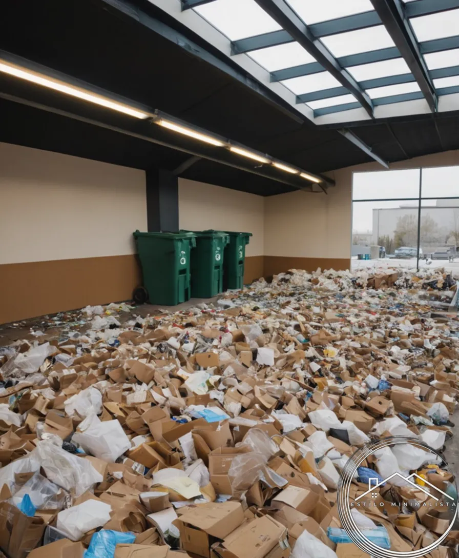 Maps or photos of recycling centers and paper products.