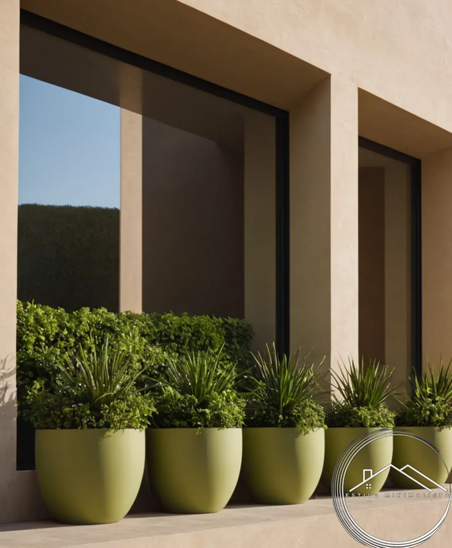 2 old minimalist pots reimagined as vertical green planters.