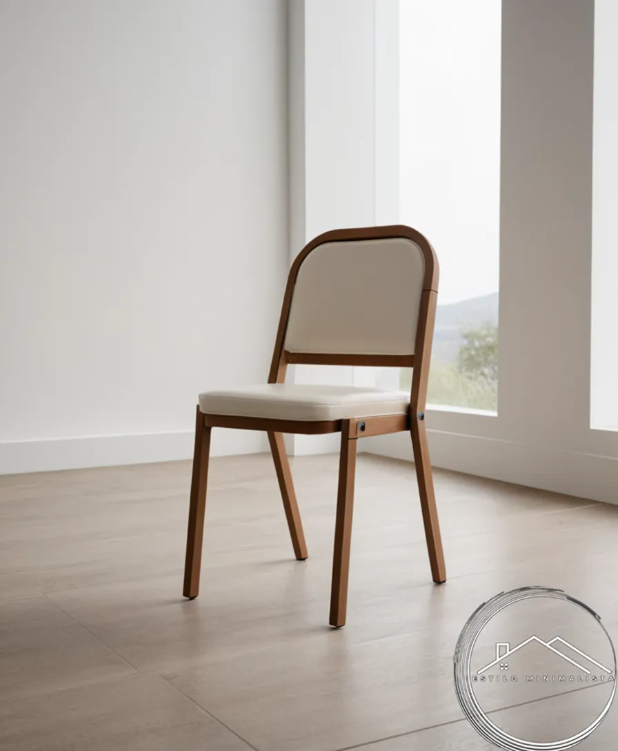 A minimalist, sleek folding chair with clean lines and design.