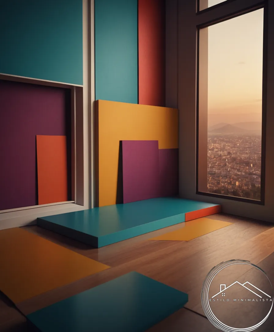 3-D abstract art with minimalist geometric forms.