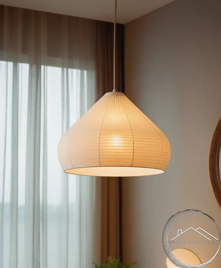 A minimalist paper pendant lamp in stylish simplicity.