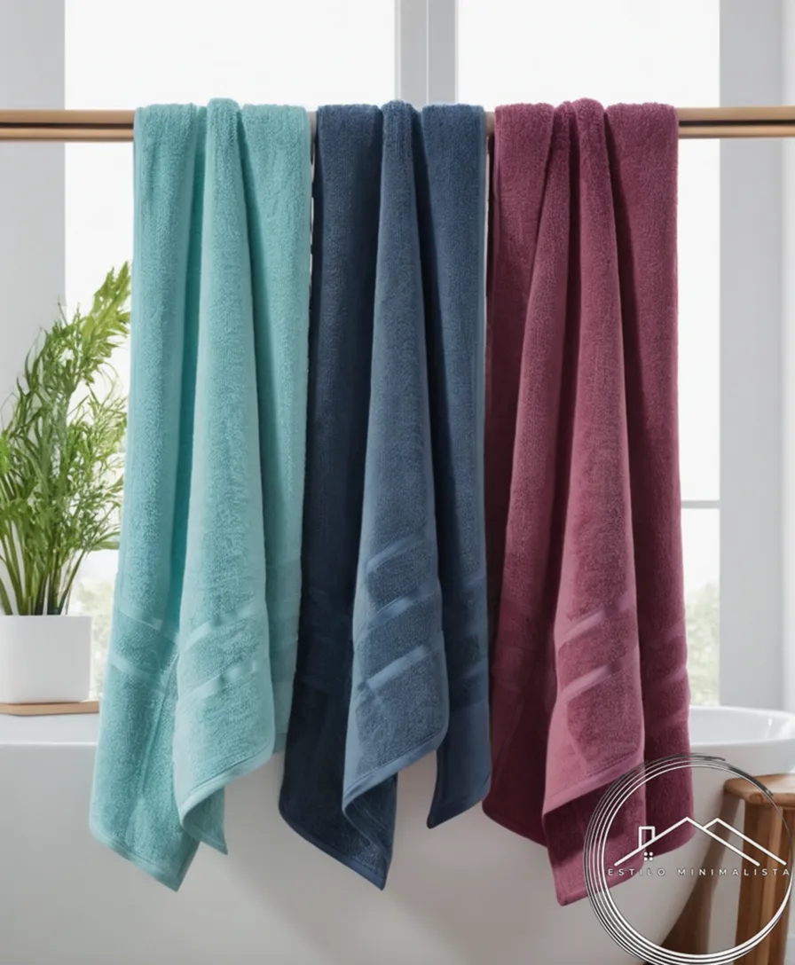 3 minimalist towels in stylish and sleek modern designs.