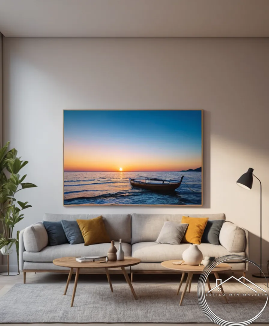 3 calming pieces of minimalist artwork with simple tools nearby.