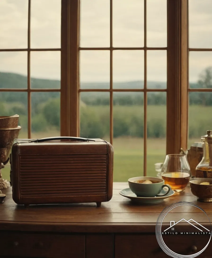 6-8 neatly arranged vintage items on a table.
